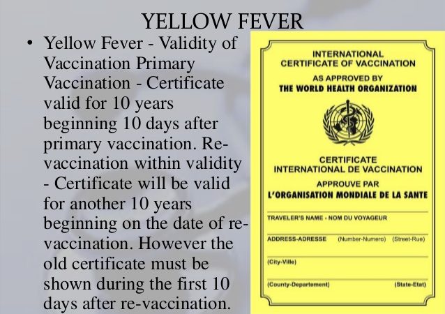 Yellow Fever Vaccination