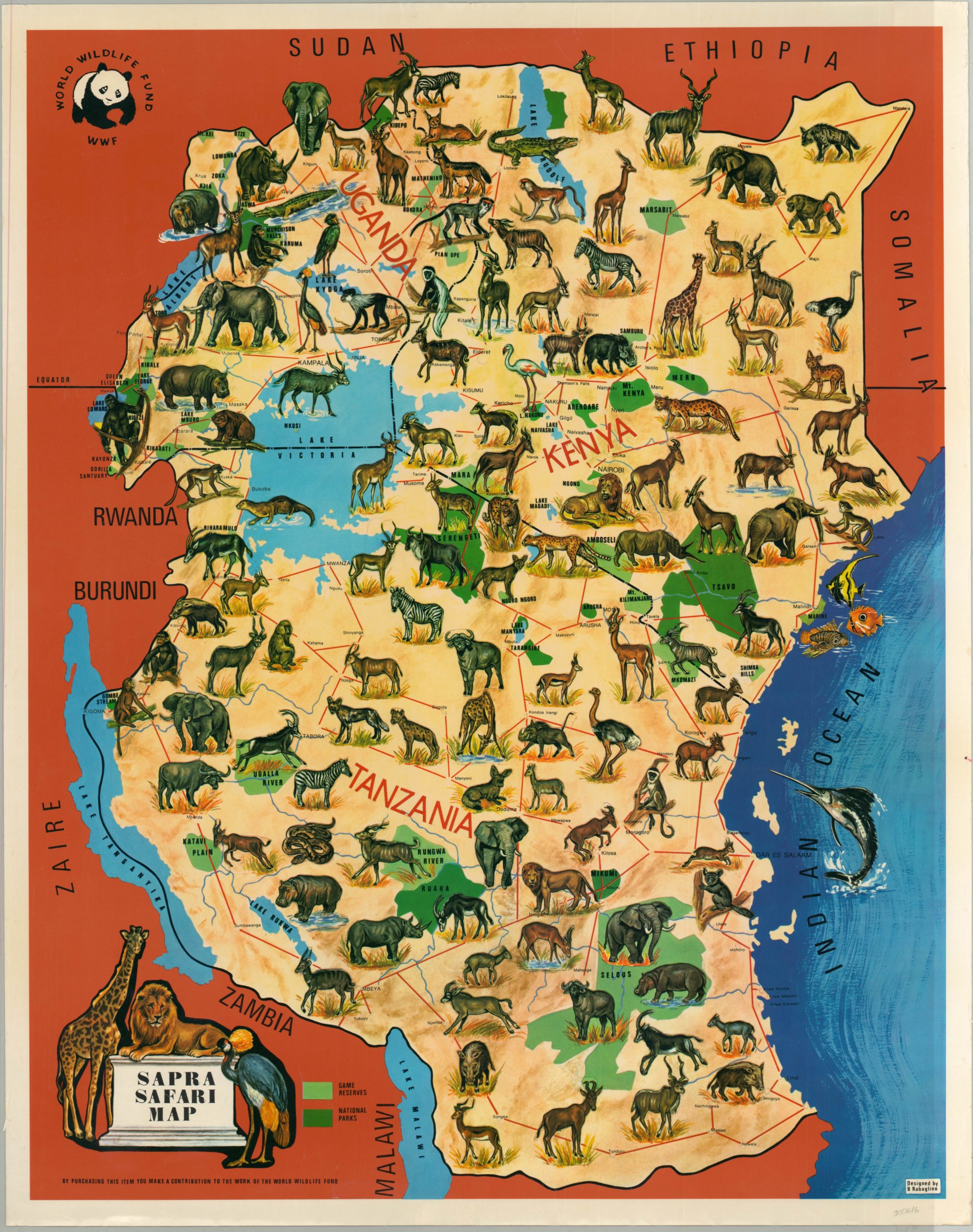 Africa Safari Map