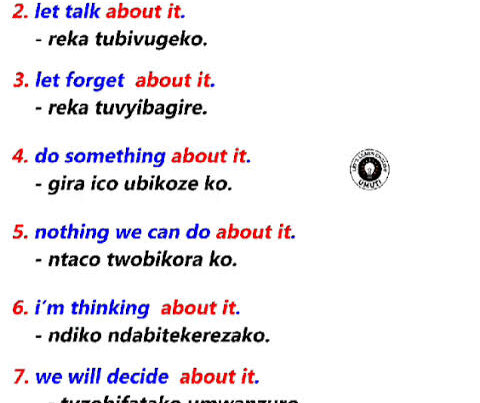 Rwanda Kinyarwanda Phrases